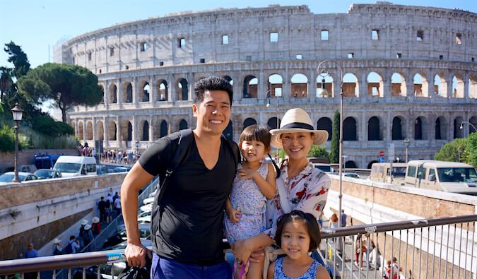 A family in Rome, Italy