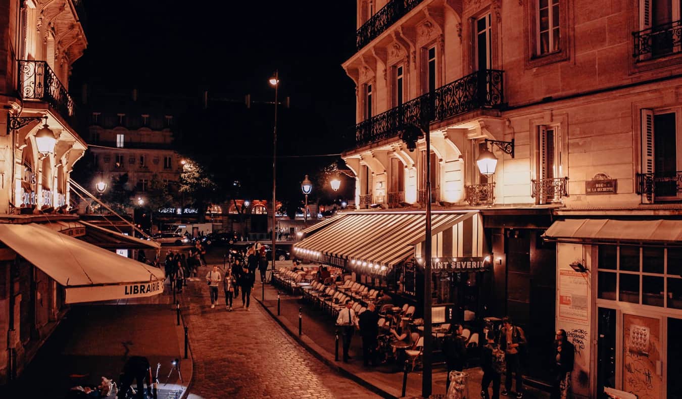 The historic Latin Quarter in Paris, France
