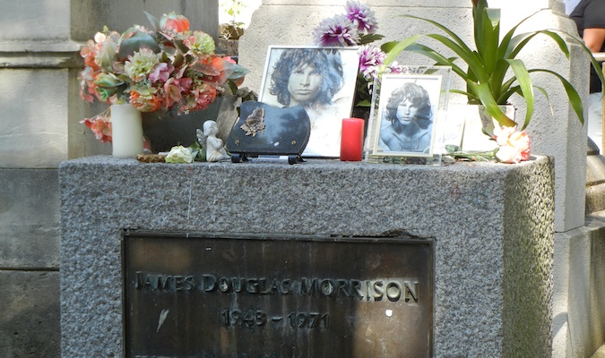 James Morrison's tombstone at Père Lachaise Cemetery in Paris, France