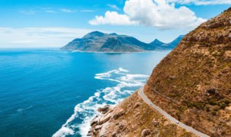 The coastal drive near Cape Town, South Africa