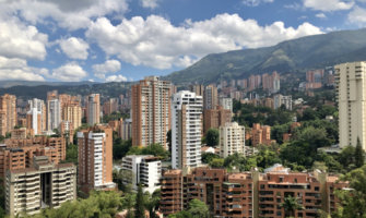 The skyline of Medellin, Colombia