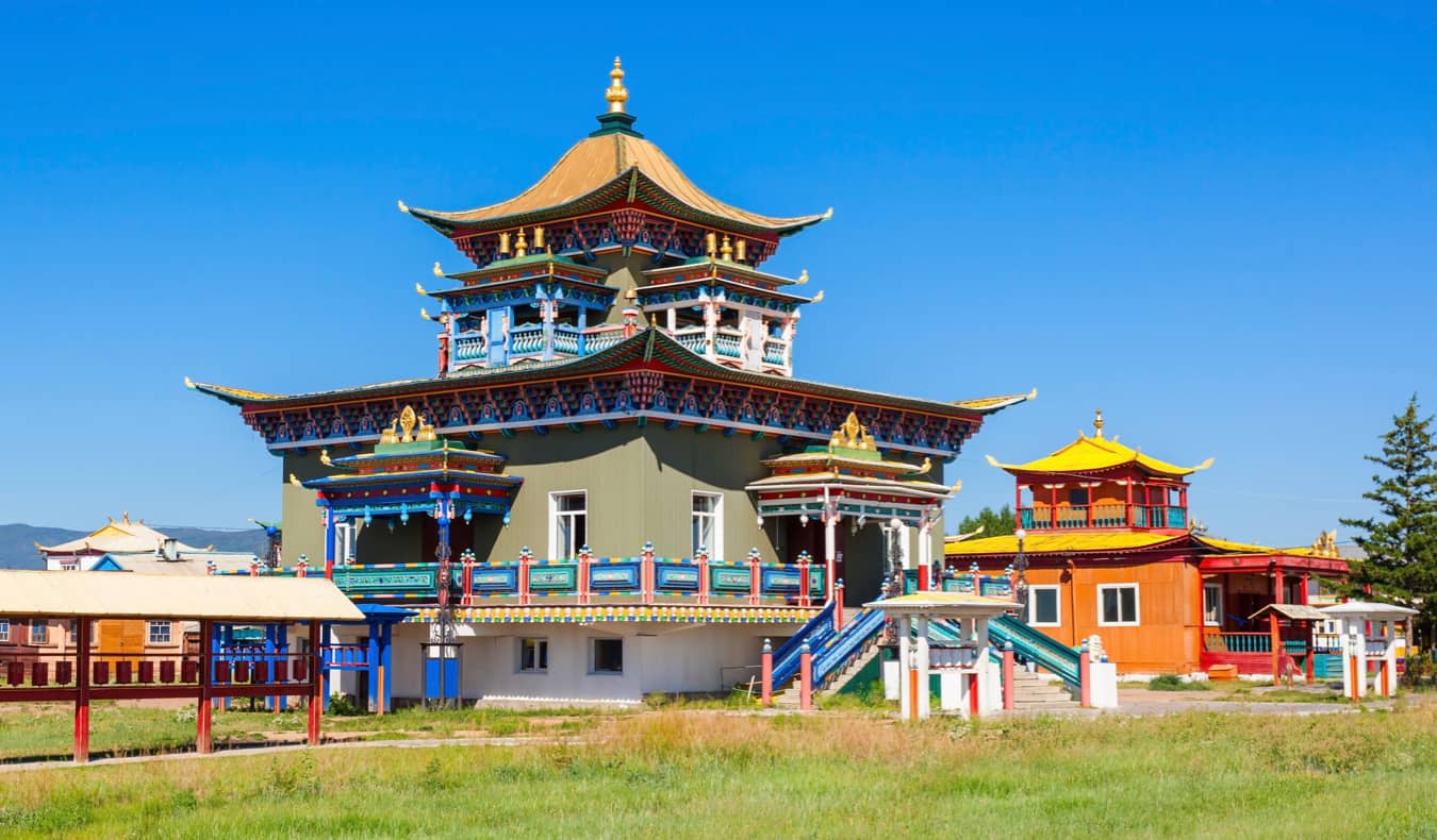 A colorful Buddhist temple in Ulan Ude, Russia